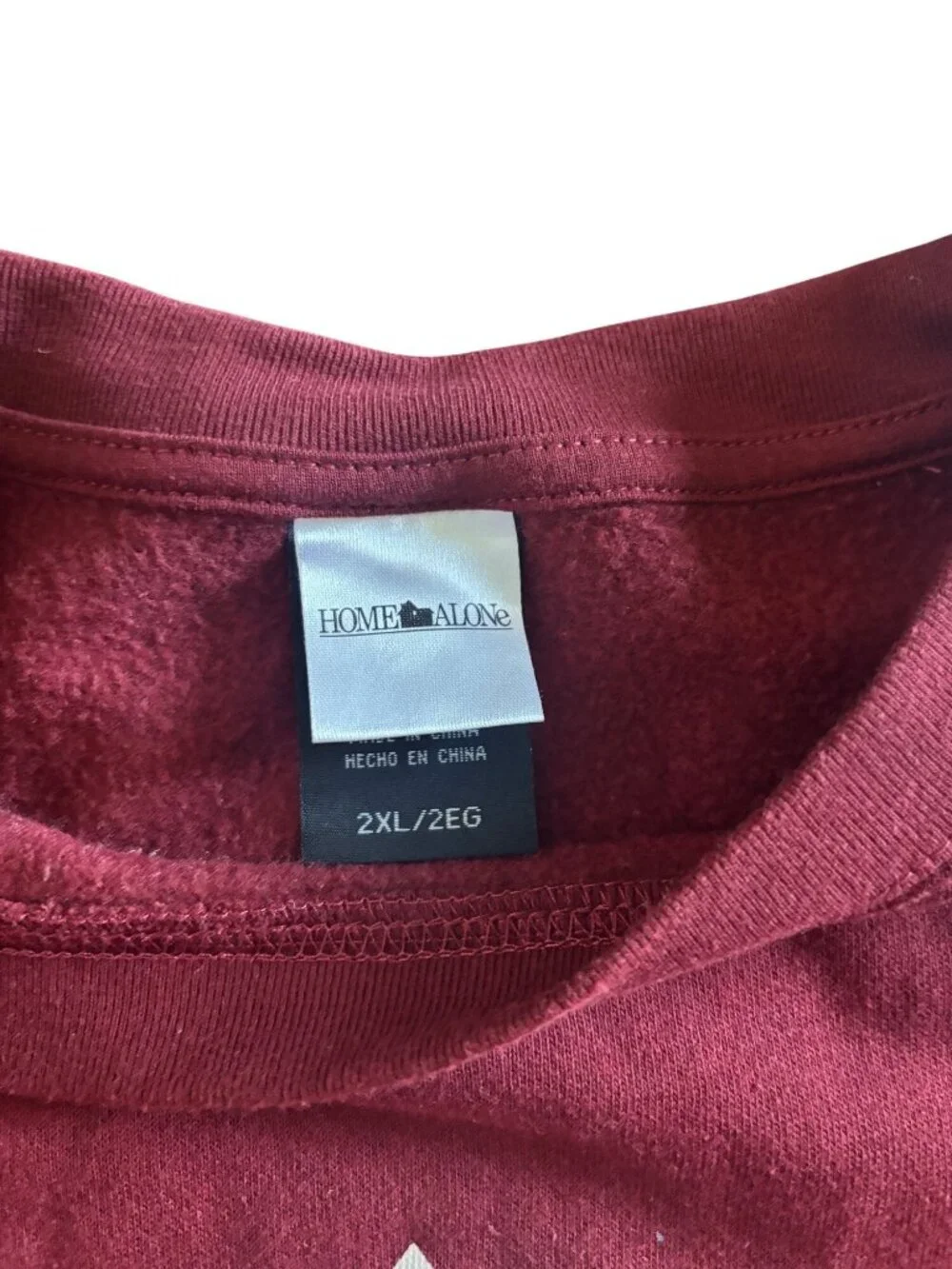 Home Alone Burgundy Graphic Sweatshirt